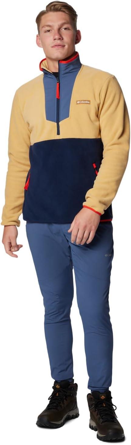imageColumbia Mens Sequoia Grove Half Zip FleeceLight CamelDark MountainCollegiate NavySpicy