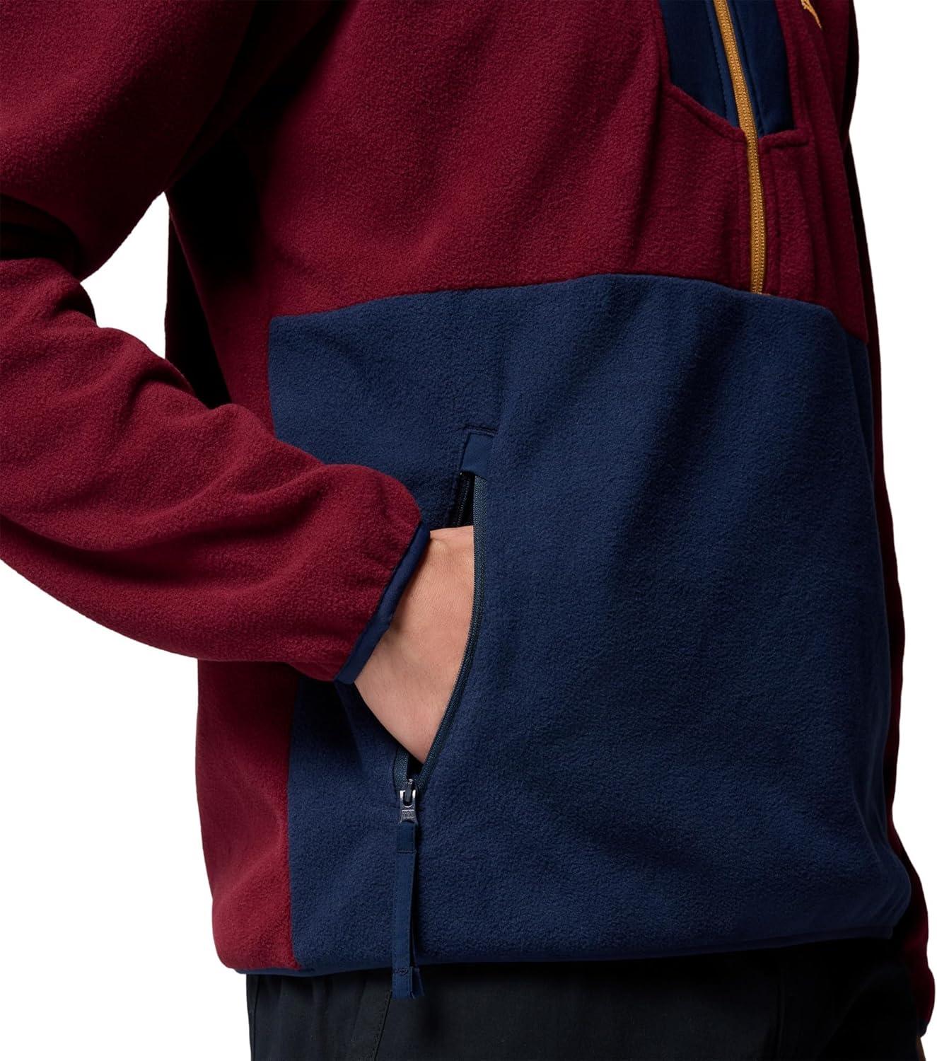 imageColumbia Mens Sequoia Grove Half Zip FleeceRich WineCollegiate Navy