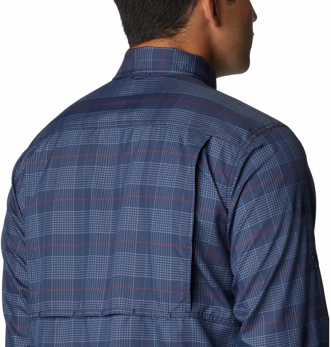 imageColumbia Mens Silver Ridge Utility Lite Plaid Long SleeveCollegiate Navy Trail Crossing Plaid