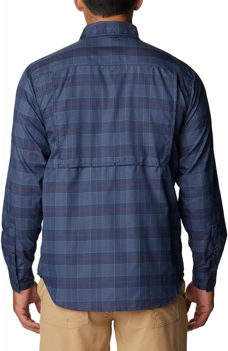 imageColumbia Mens Silver Ridge Utility Lite Plaid Long SleeveCollegiate Navy Trail Crossing Plaid