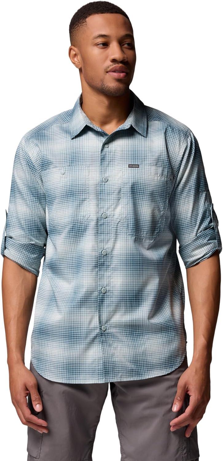 imageColumbia Mens Silver Ridge Utility Lite Plaid Long SleeveEverblue Ridge Ombre