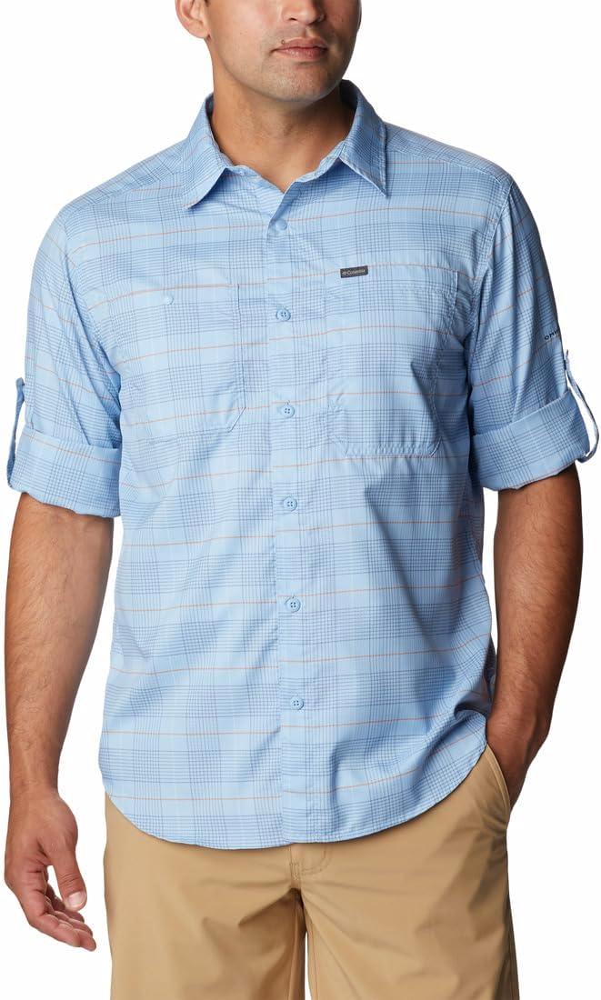 imageColumbia Mens Silver Ridge Utility Lite Plaid Long SleeveJet Stream Trail Crossing Plaid