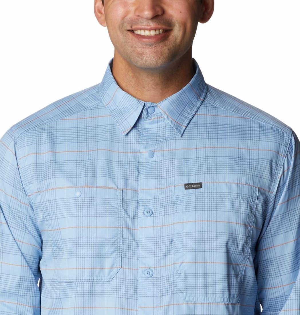 imageColumbia Mens Silver Ridge Utility Lite Plaid Long SleeveJet Stream Trail Crossing Plaid