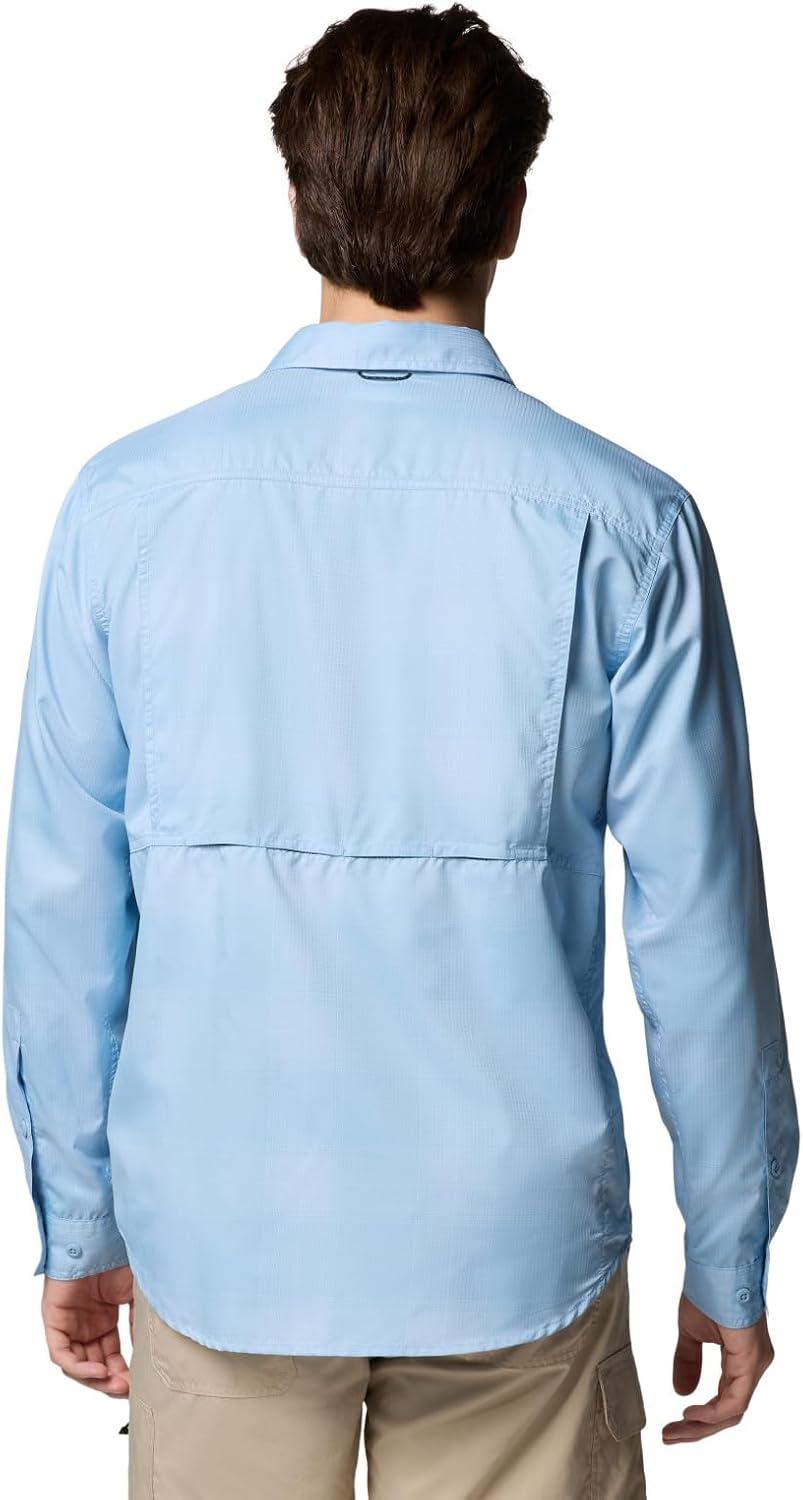 imageColumbia Mens Silver Ridge Utility Lite Plaid Long SleeveRipple Blue Large Blur Check