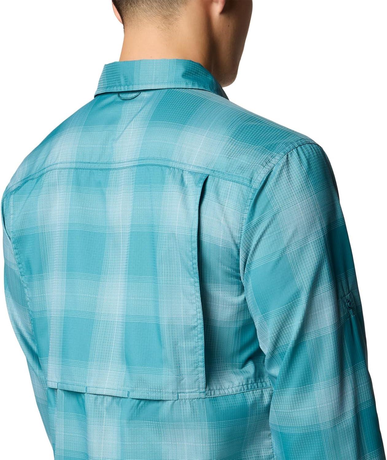imageColumbia Mens Silver Ridge Utility Lite Plaid Long SleeveRiver Blue Large Blur Check