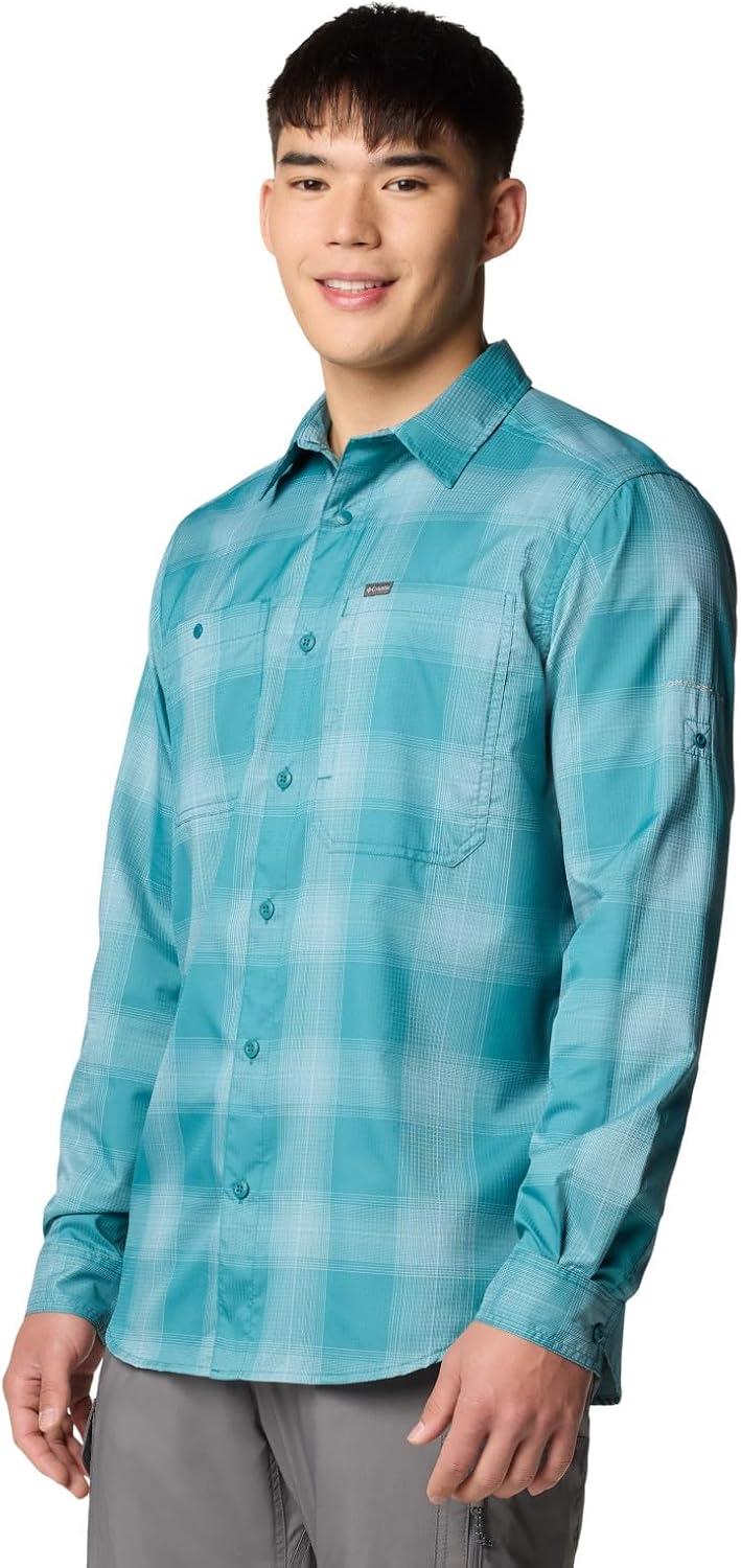 imageColumbia Mens Silver Ridge Utility Lite Plaid Long SleeveRiver Blue Large Blur Check