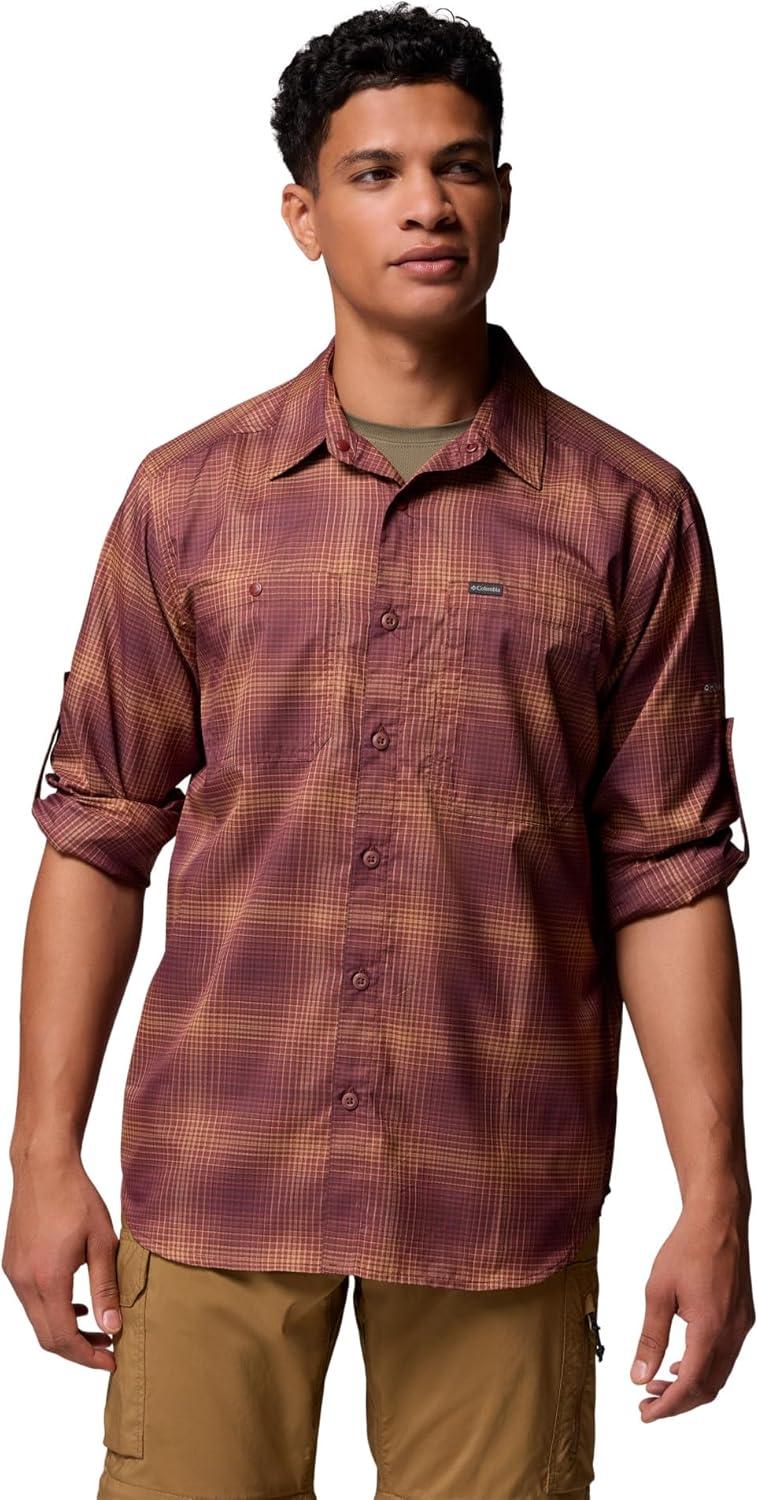 imageColumbia Mens Silver Ridge Utility Lite Plaid Long SleeveSpice Ridge Ombre