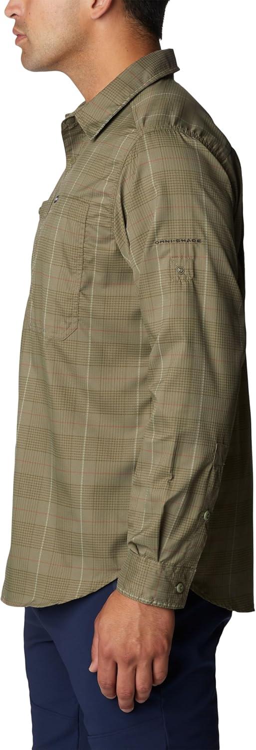imageColumbia Mens Silver Ridge Utility Lite Plaid Long SleeveStone Green Trail Crossing Plaid