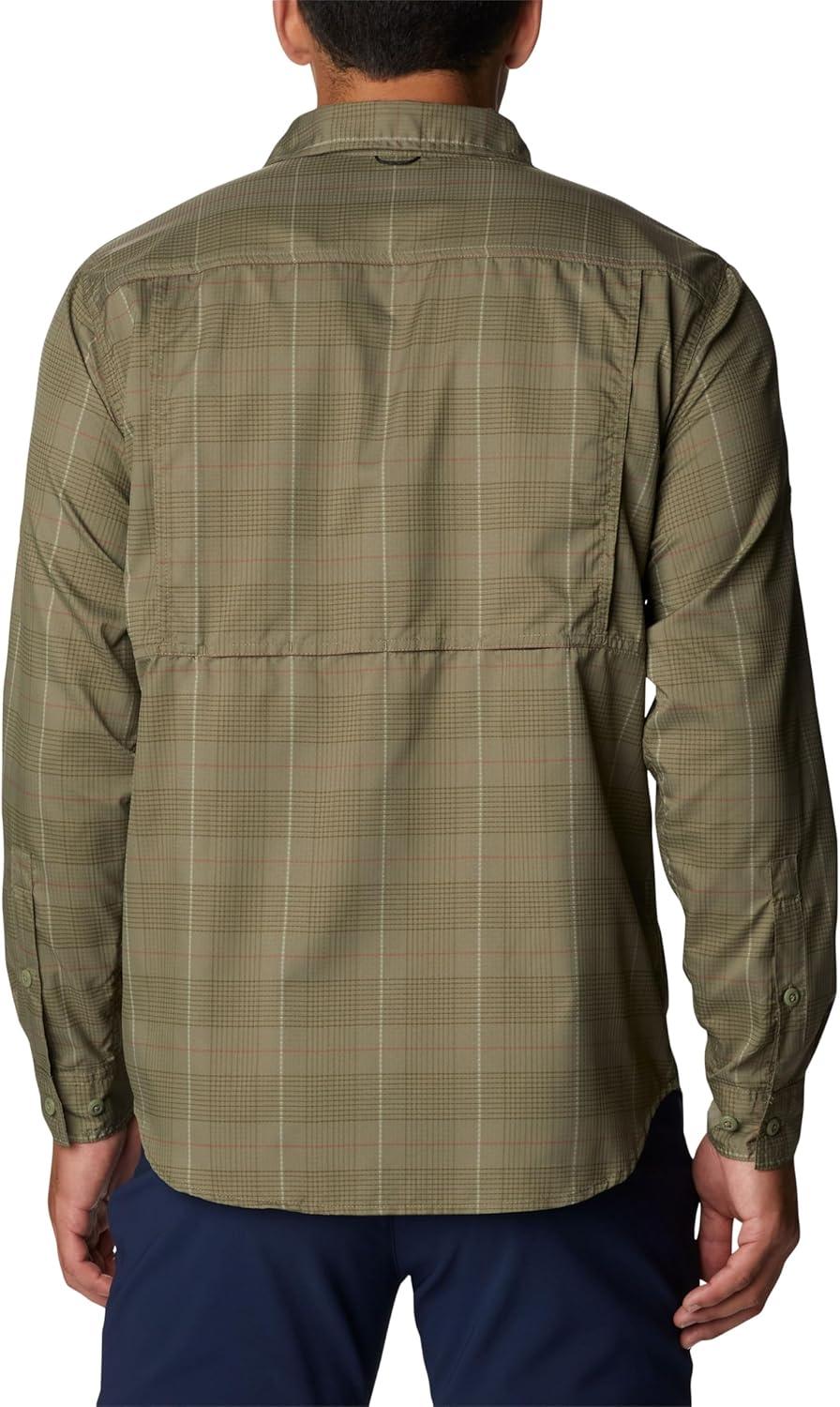 imageColumbia Mens Silver Ridge Utility Lite Plaid Long SleeveStone Green Trail Crossing Plaid