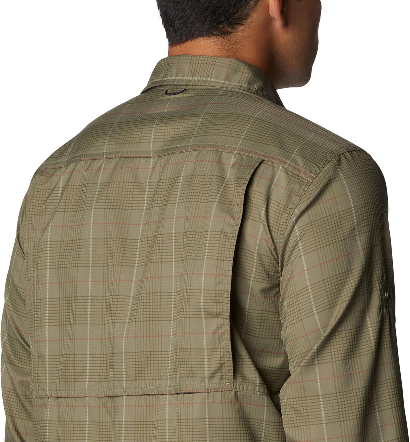imageColumbia Mens Silver Ridge Utility Lite Plaid Long SleeveStone Green Trail Crossing Plaid