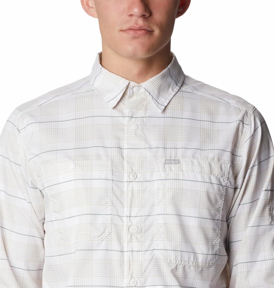 imageColumbia Mens Silver Ridge Utility Lite Plaid Long SleeveWhite Trail Crossing Plaid