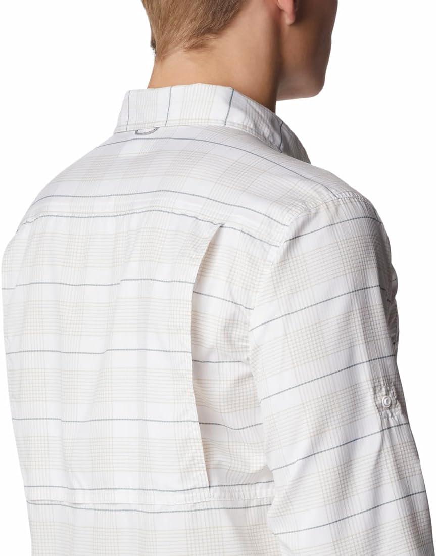 imageColumbia Mens Silver Ridge Utility Lite Plaid Long SleeveWhite Trail Crossing Plaid