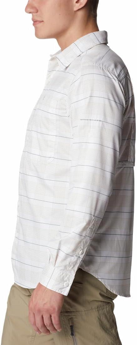 imageColumbia Mens Silver Ridge Utility Lite Plaid Long SleeveWhite Trail Crossing Plaid