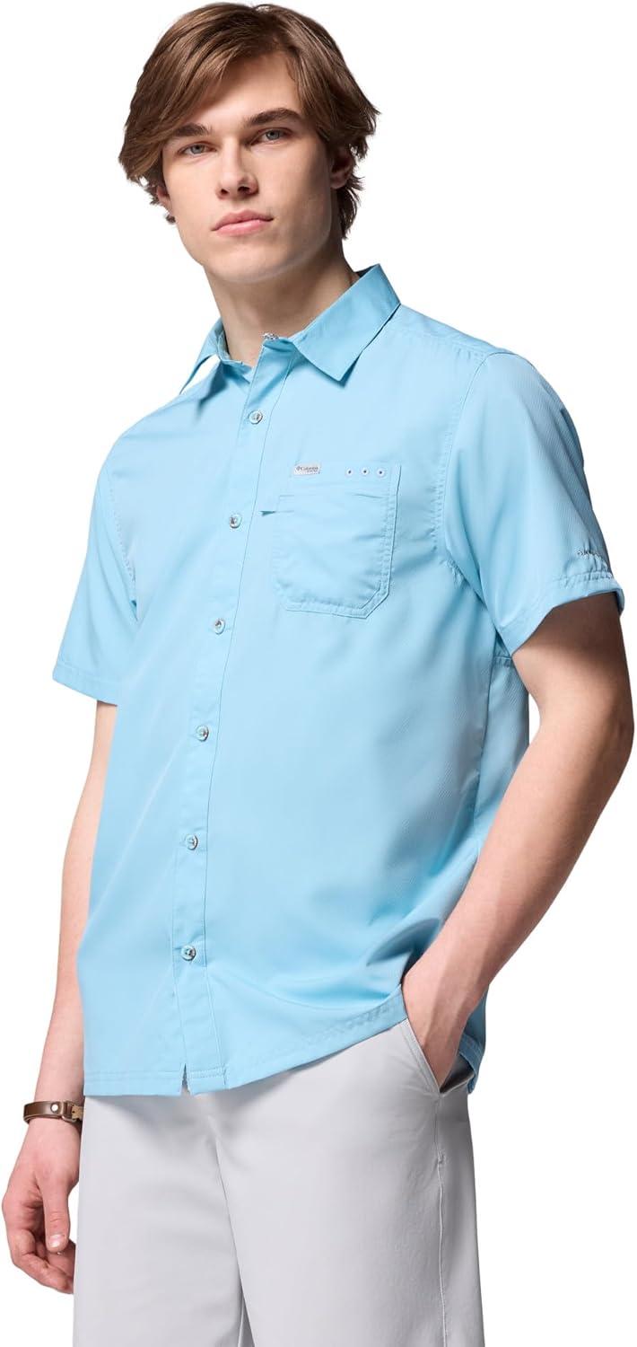 imageColumbia Mens Slack Tide Camp ShirtVintage Blue