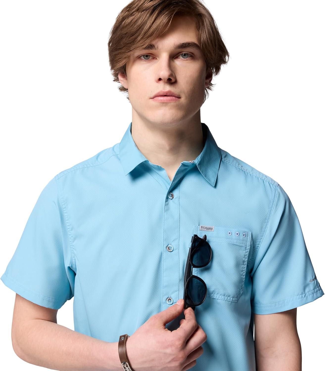 imageColumbia Mens Slack Tide Camp ShirtVintage Blue