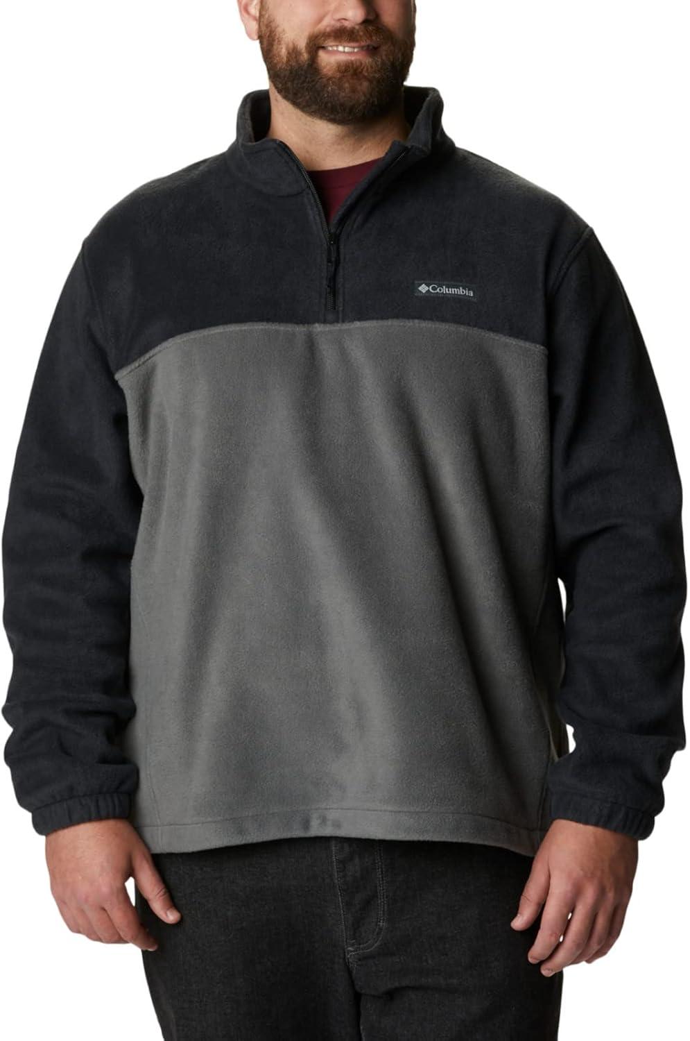 imageColumbia Mens Steens Mountain Half Zip Soft Fleece JacketBlack Grill