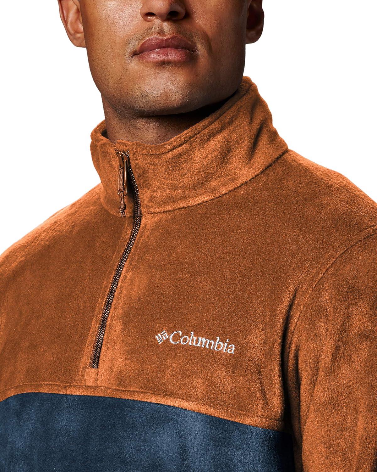 imageColumbia Mens Steens Mountain Half Zip Soft Fleece JacketBright Copper Dark Mountain