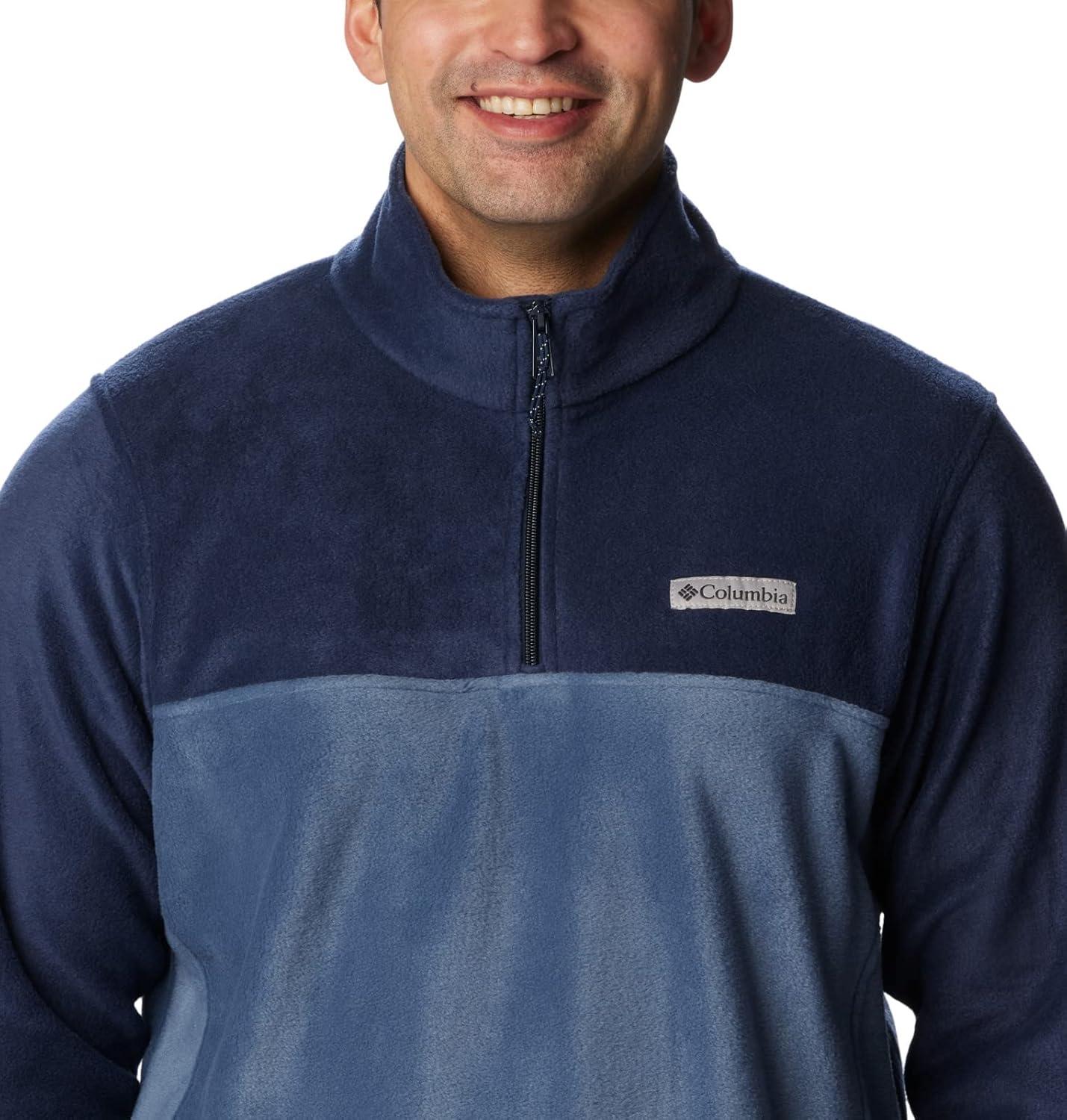 imageColumbia Mens Steens Mountain Half Zip Soft Fleece JacketCollegiate Navy Dark Mountain