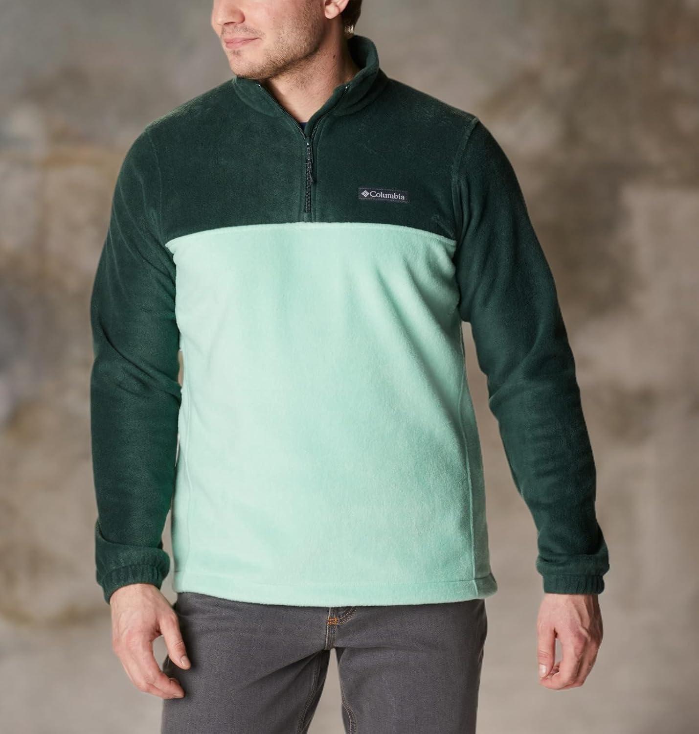 imageColumbia Mens Steens Mountain Half Zip Soft Fleece JacketSpruceKelp