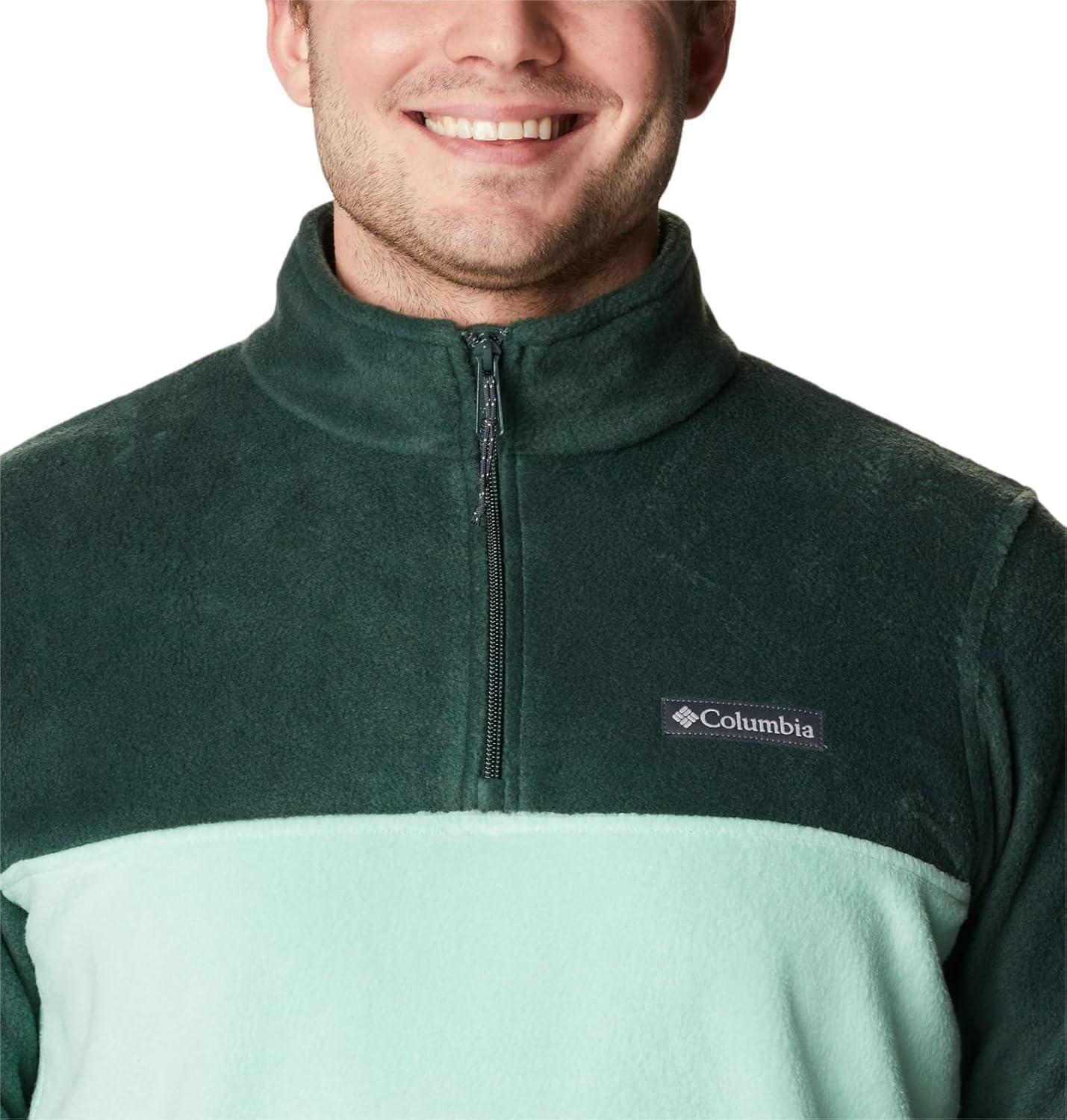 imageColumbia Mens Steens Mountain Half Zip Soft Fleece JacketSpruceKelp