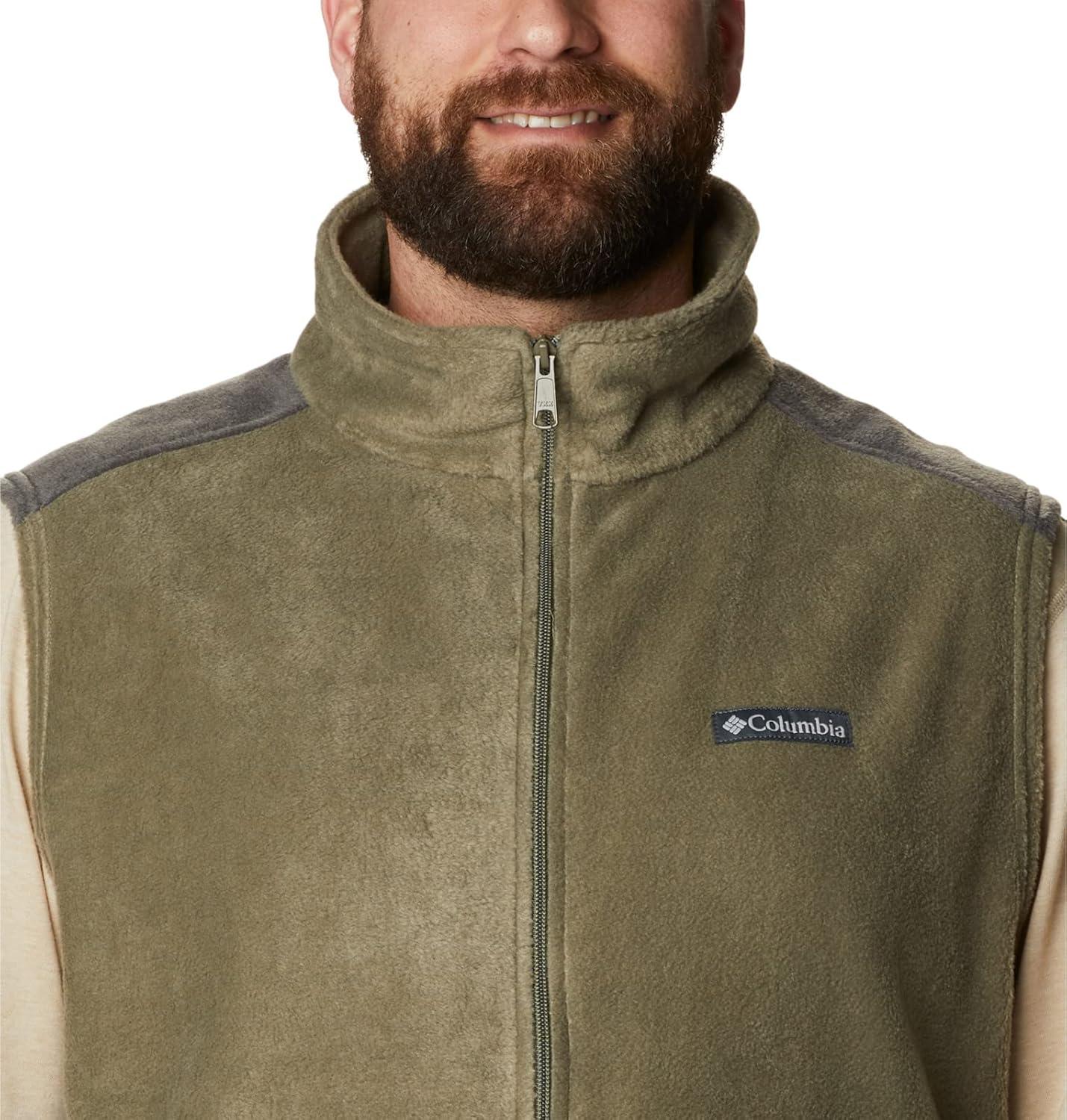 imageColumbia Mens Steens Mountain VestStone GreenShark
