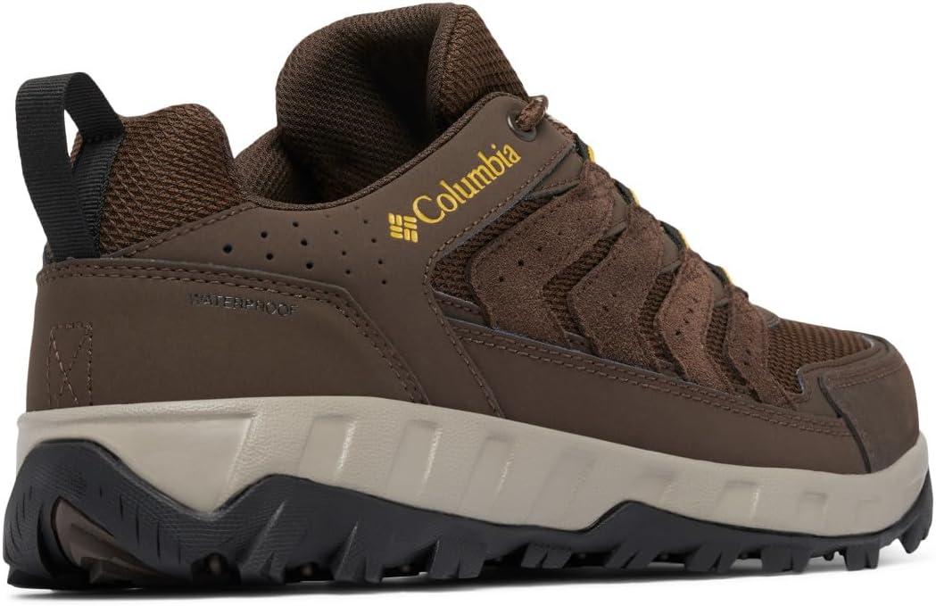 imageColumbia Mens Strata Trail Low Waterproof Hiking ShoesCordovanGolden Yellow
