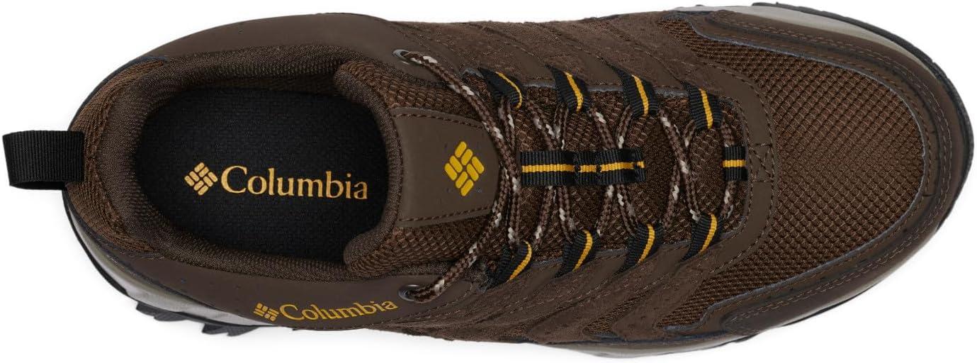 imageColumbia Mens Strata Trail Low Waterproof Hiking ShoesCordovanGolden Yellow