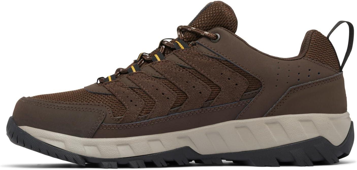 imageColumbia Mens Strata Trail Low Waterproof Hiking ShoesCordovanGolden Yellow