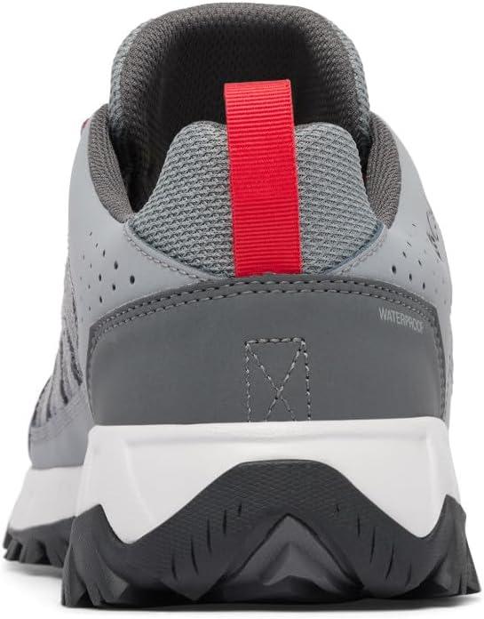 imageColumbia Mens Strata Trail Low Waterproof Hiking ShoesTitanium Grey SteelMountain Red