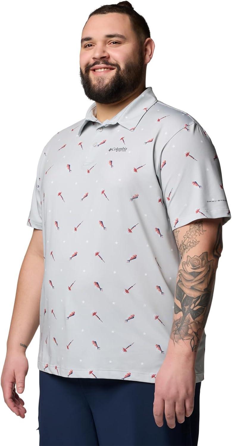 imageColumbia Mens Super Slack Tide II Stretch PoloCool Grey Starcast