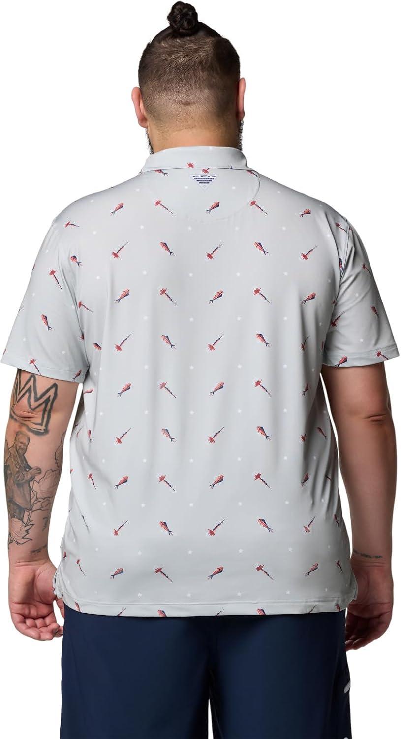 imageColumbia Mens Super Slack Tide II Stretch PoloCool Grey Starcast