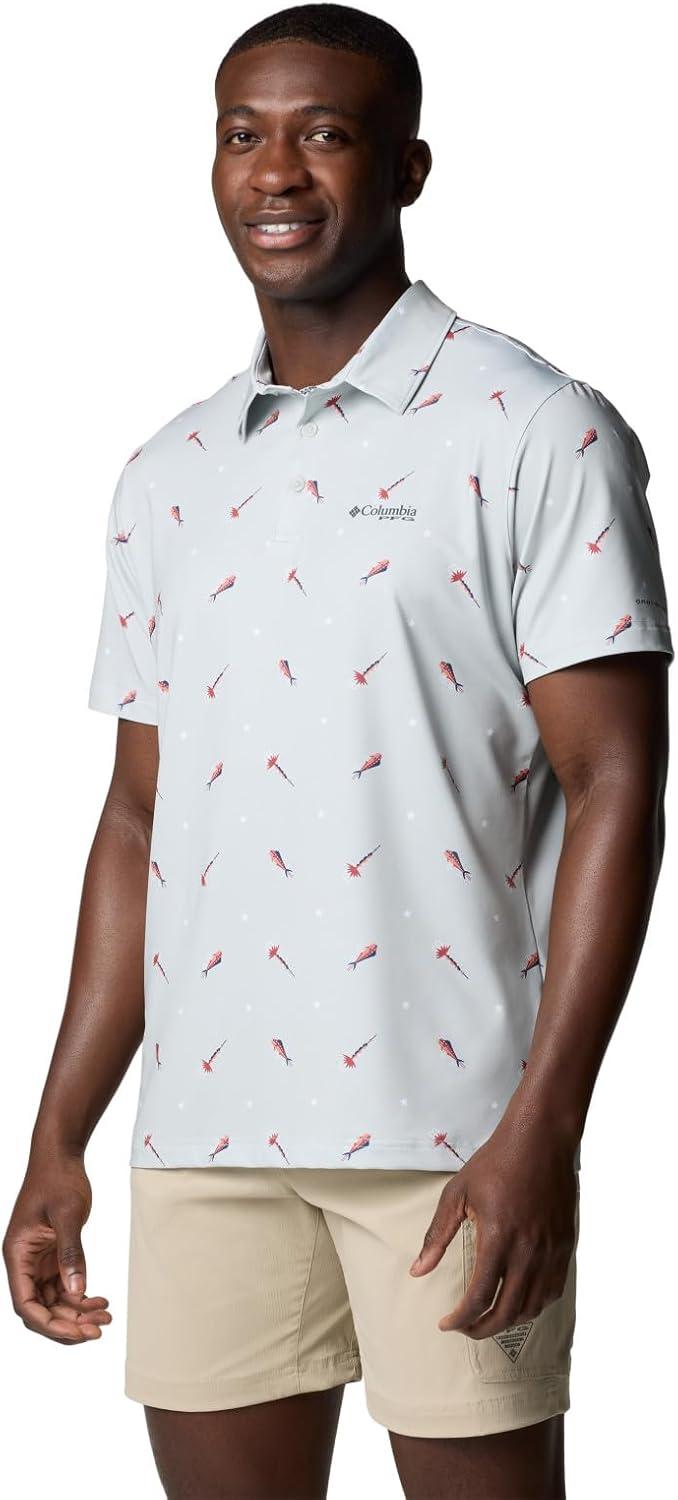 imageColumbia Mens Super Slack Tide II Stretch PoloCool Grey Starcast