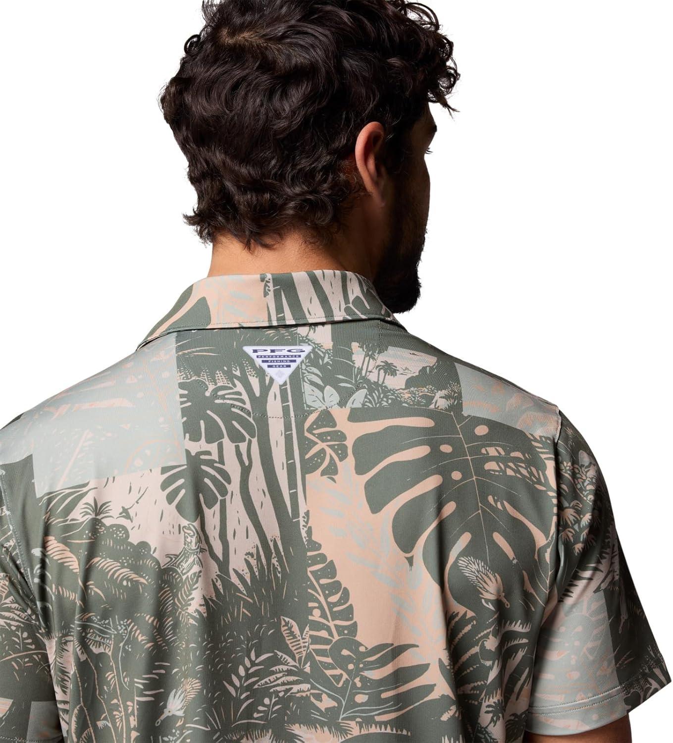 imageColumbia Mens Super Slack Tide II Stretch PoloCypress Tarpon Trek