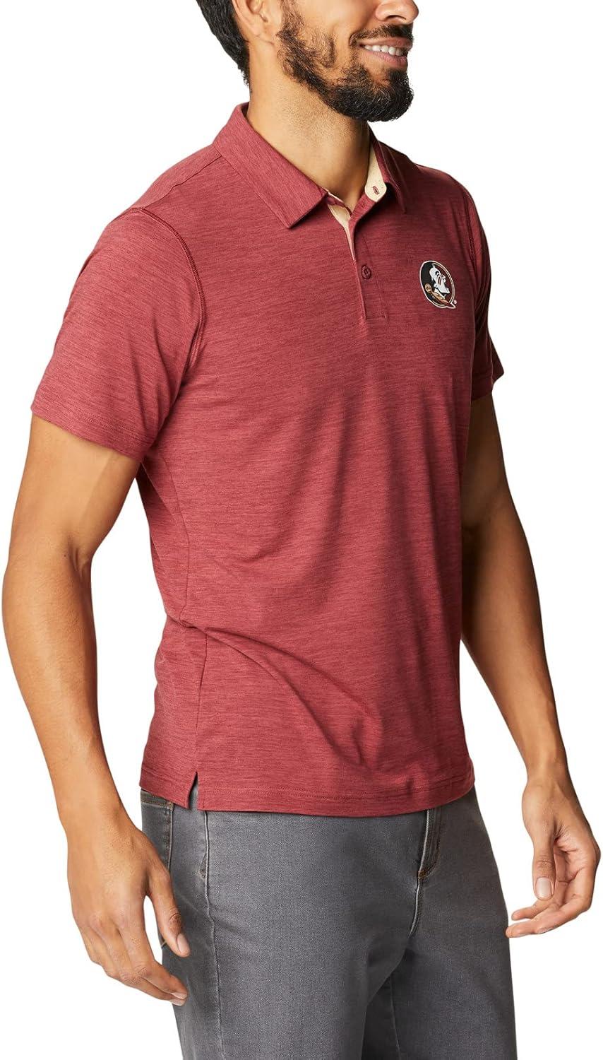 imageColumbia Mens Tech Trail PoloFsu Cabernet