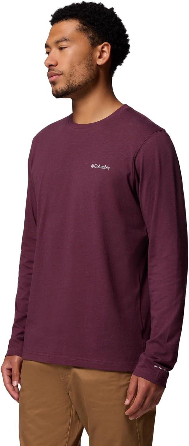 imageColumbia Mens Thistletown Hills Long Sleeve CrewRich Wine Heather