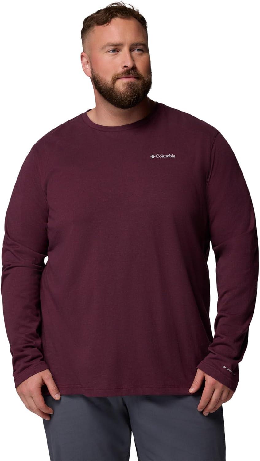 imageColumbia Mens Thistletown Hills Long Sleeve CrewRich Wine Heather