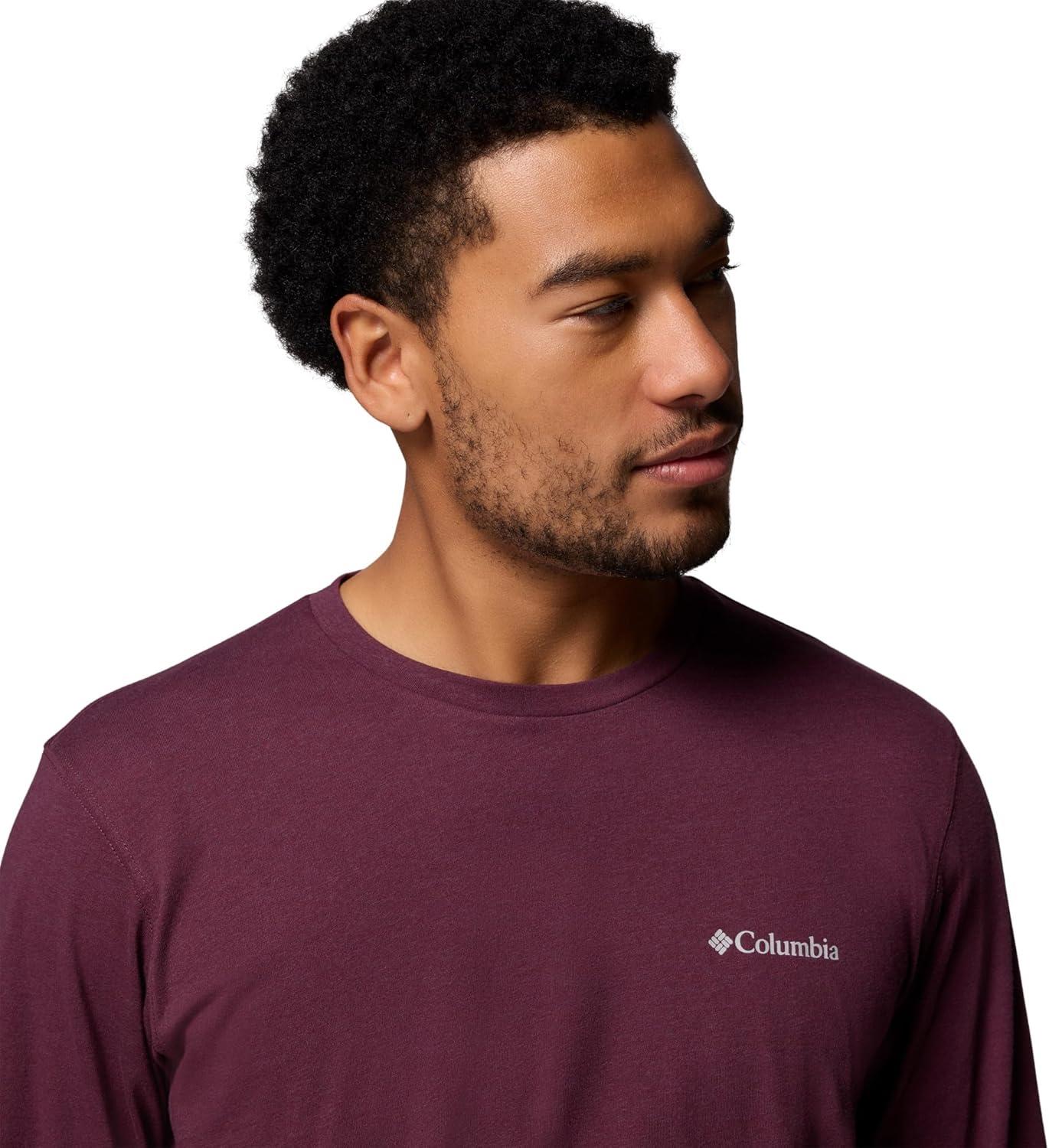 imageColumbia Mens Thistletown Hills Long Sleeve CrewRich Wine Heather