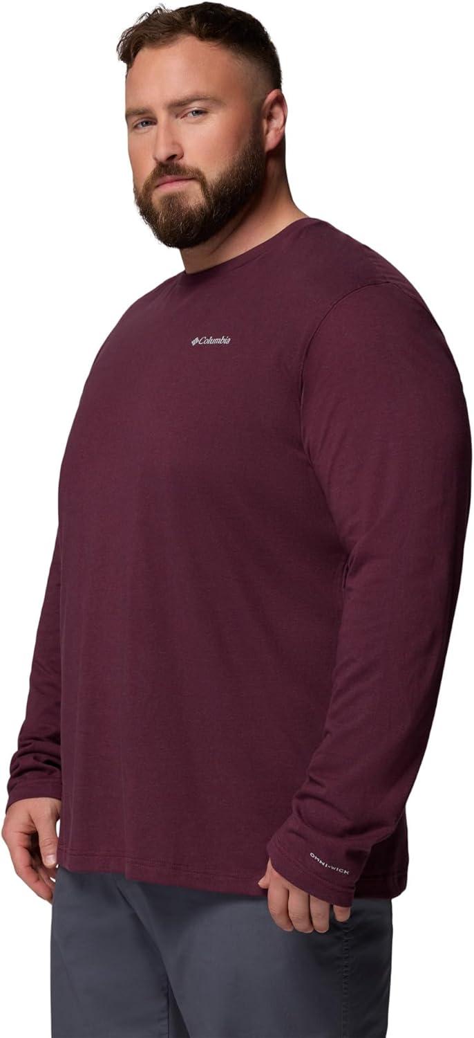 imageColumbia Mens Thistletown Hills Long Sleeve CrewRich Wine Heather