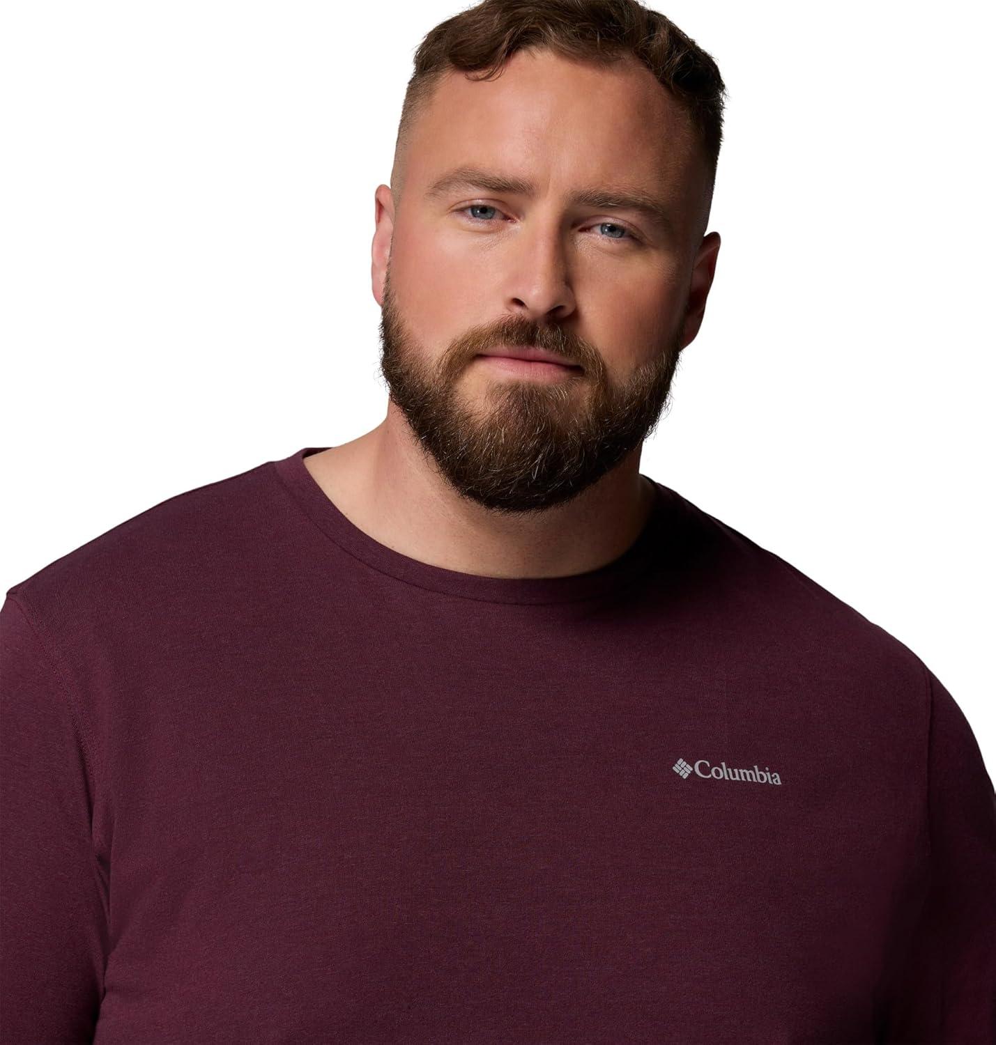 imageColumbia Mens Thistletown Hills Long Sleeve CrewRich Wine Heather