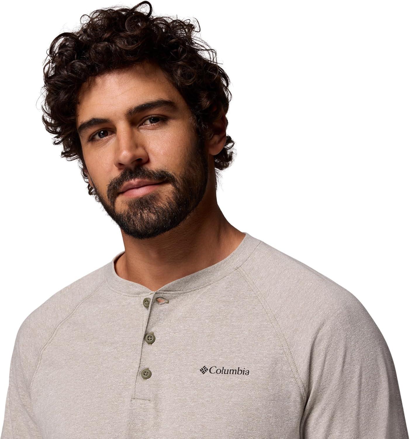 imageColumbia Mens Thistletown Hills Raglan HenleyStone Green Heather