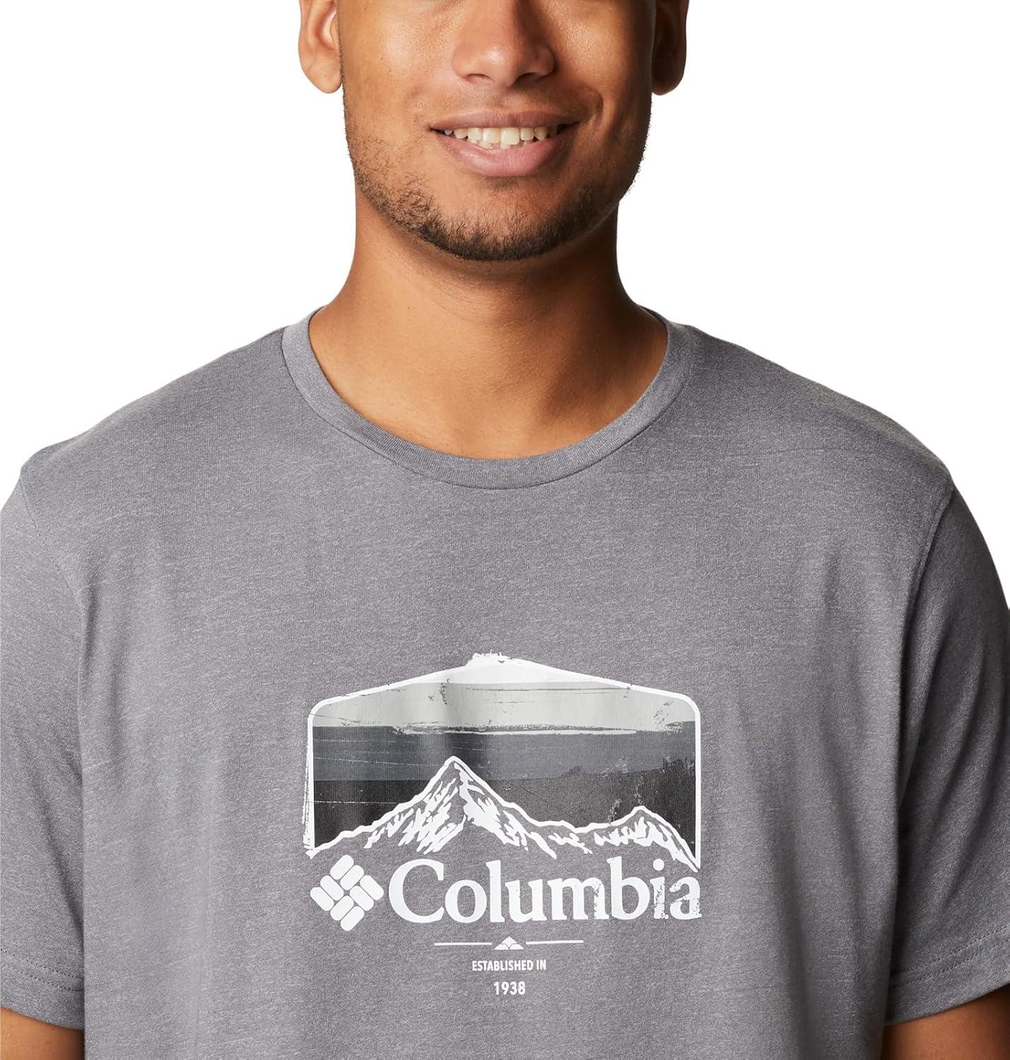 imageColumbia Mens Thistletown Hills Short SleeveCity Grey HeatherHikers Graphic