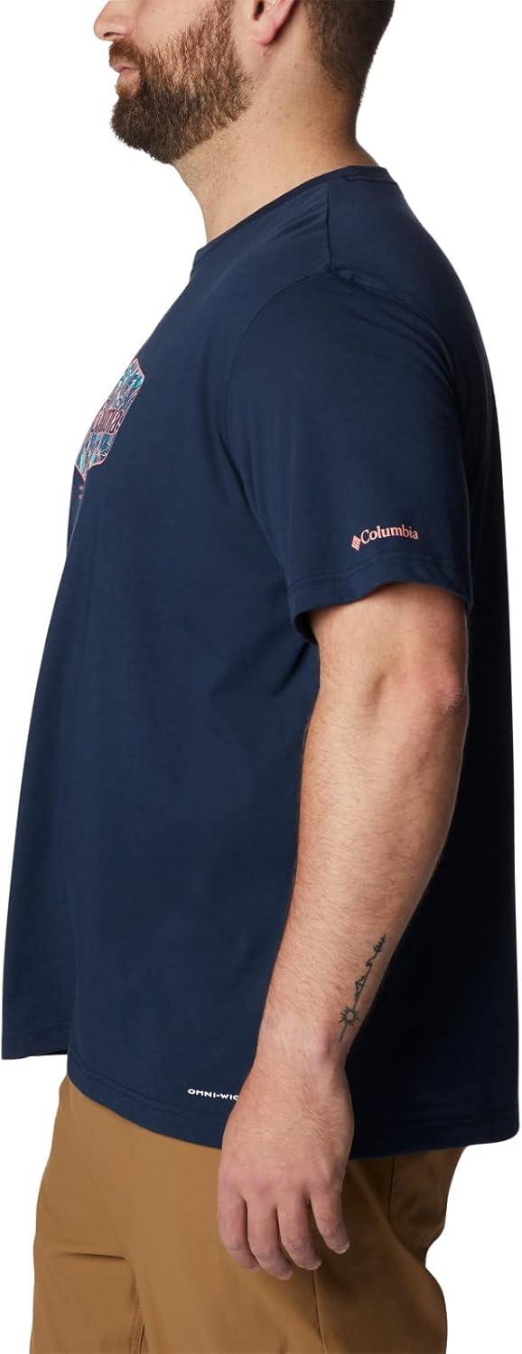 imageColumbia Mens Thistletown Hills Short SleeveCollegiate Navy HthrWanderland Graphic
