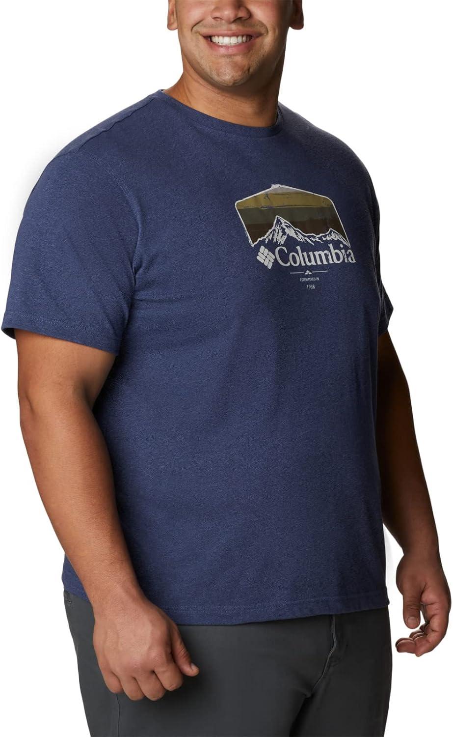 imageColumbia Mens Thistletown Hills Short SleeveDark Mountain HeatherHikers Graphic