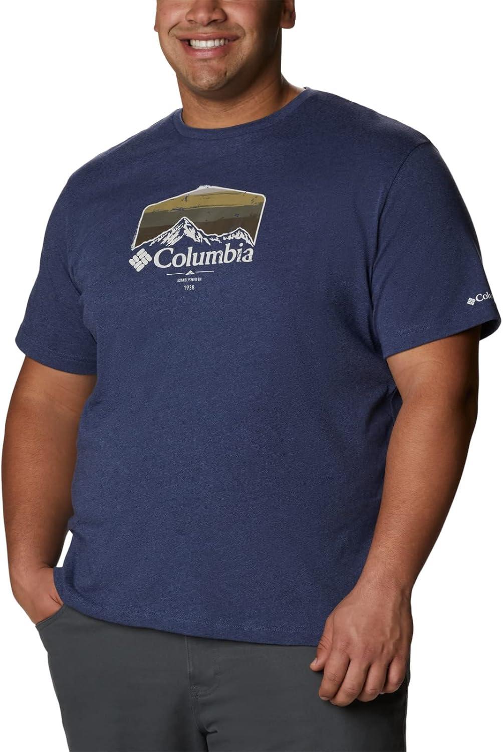 imageColumbia Mens Thistletown Hills Short SleeveDark Mountain HeatherHikers Graphic