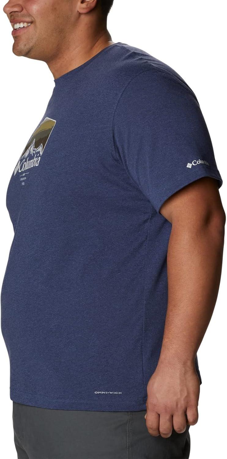 imageColumbia Mens Thistletown Hills Short SleeveDark Mountain HeatherHikers Graphic