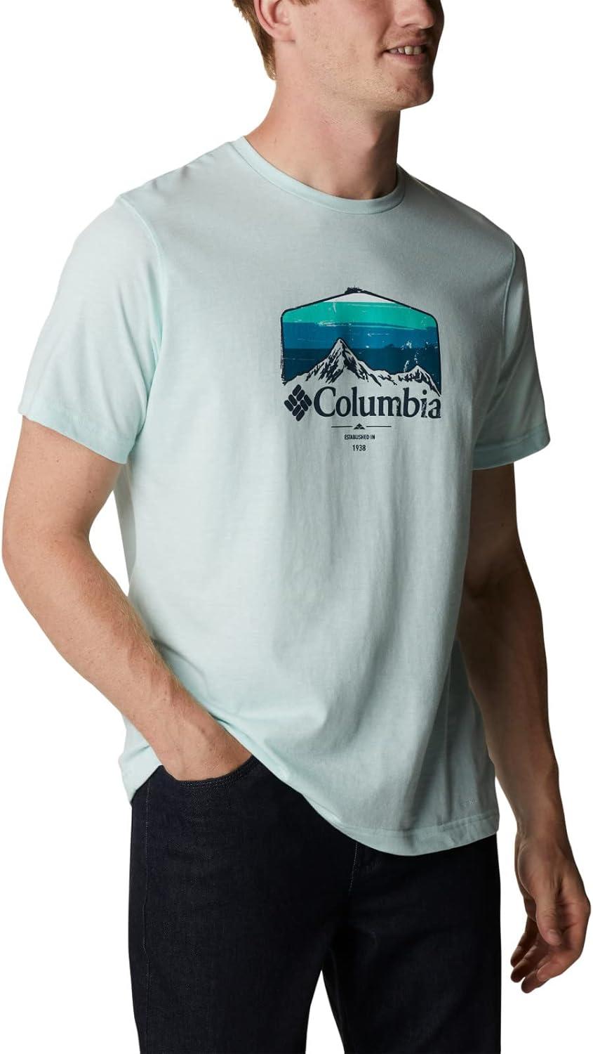 imageColumbia Mens Thistletown Hills Short SleeveIcy Morn HeatherHikers Graphic
