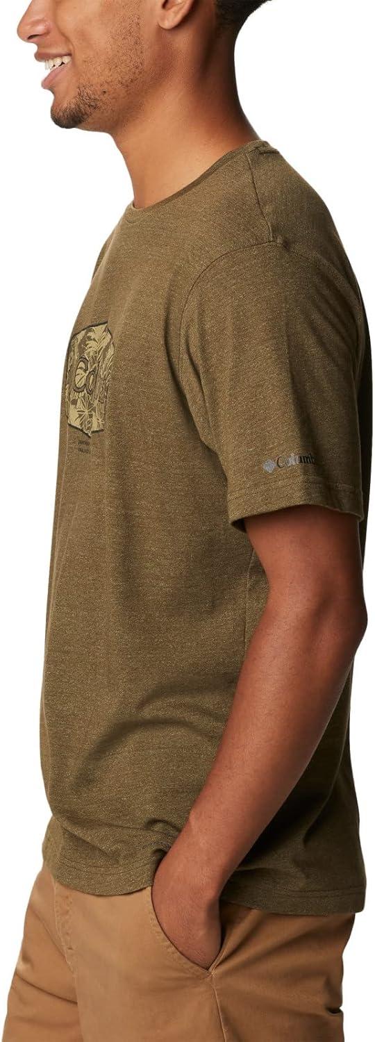 imageColumbia Mens Thistletown Hills Short SleeveOlive Green HeatherWanderland Graphic