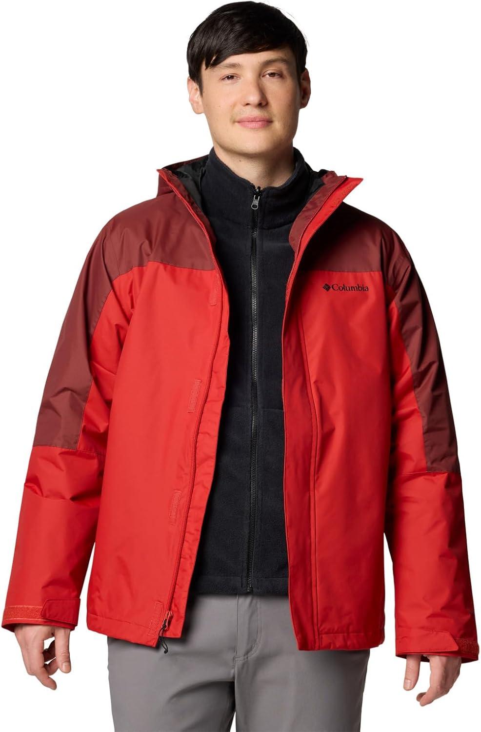 imageColumbia Mens Tunnel Falls II Interchange JacketSail RedSpice