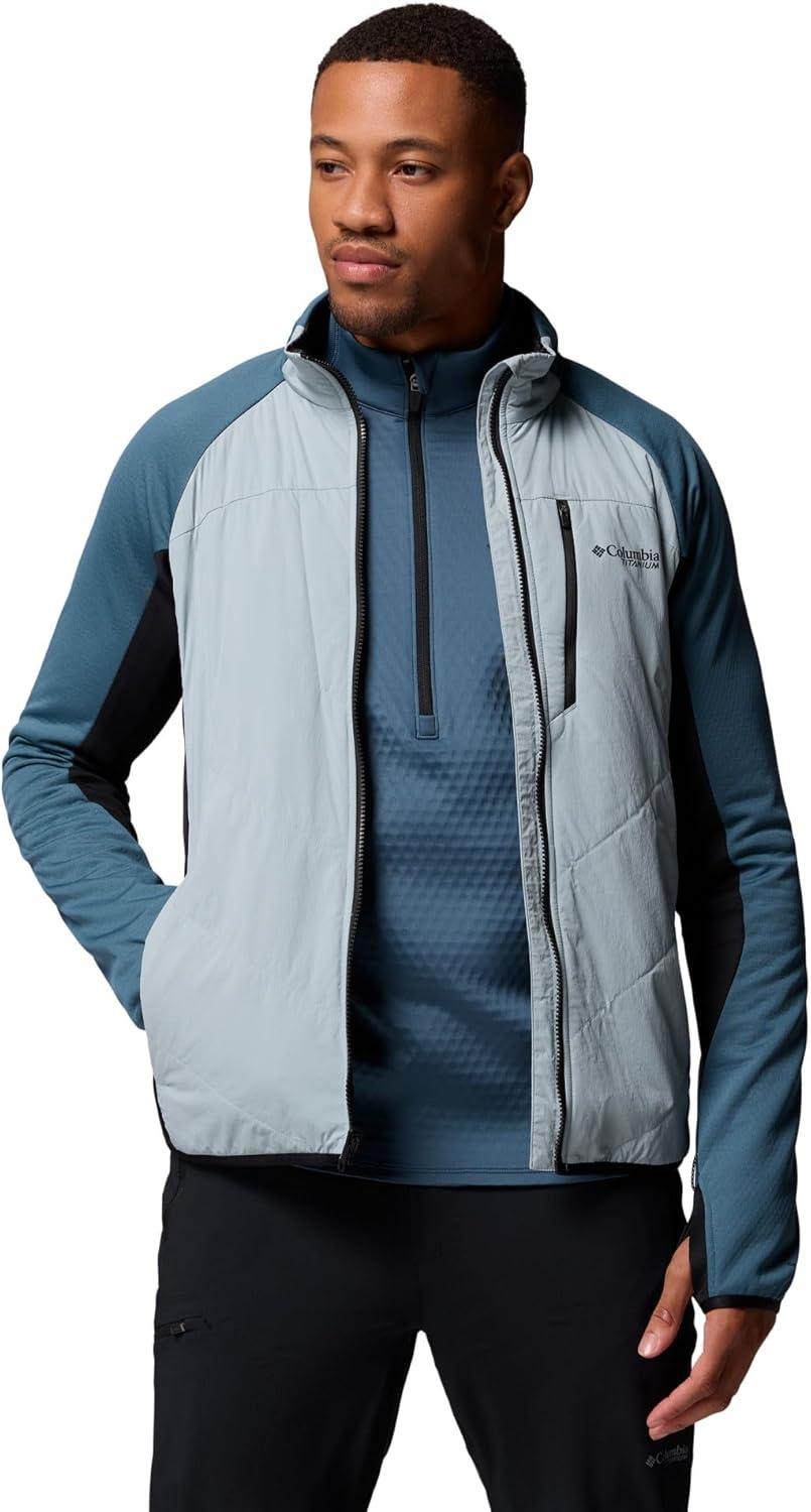 imageColumbia mens Arctic Crest Hybrid Full ZipCrushed BlueEverblueBlack