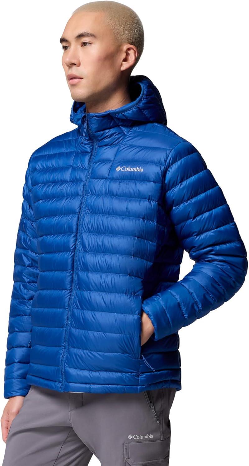 imageColumbia mens Corelite Down Hooded JacketMountain Blue